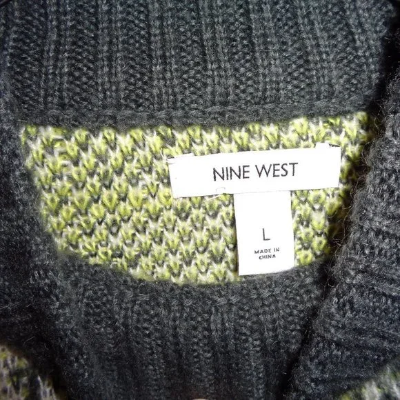 NINE West Plaid Sweater Size Large NWT - Picture 5 of 10